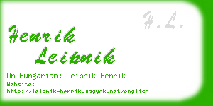 henrik leipnik business card
